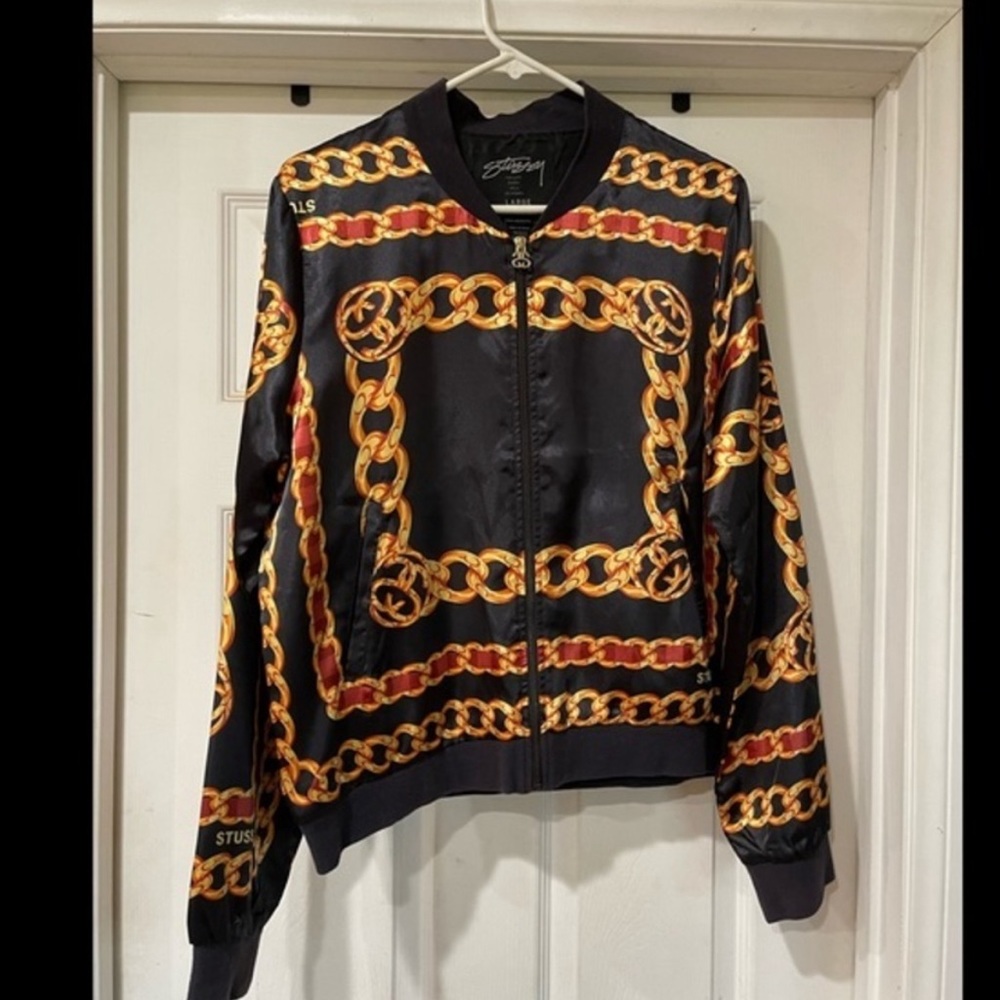 Stüssy Vintage Satin Jacket Size Large 🔥